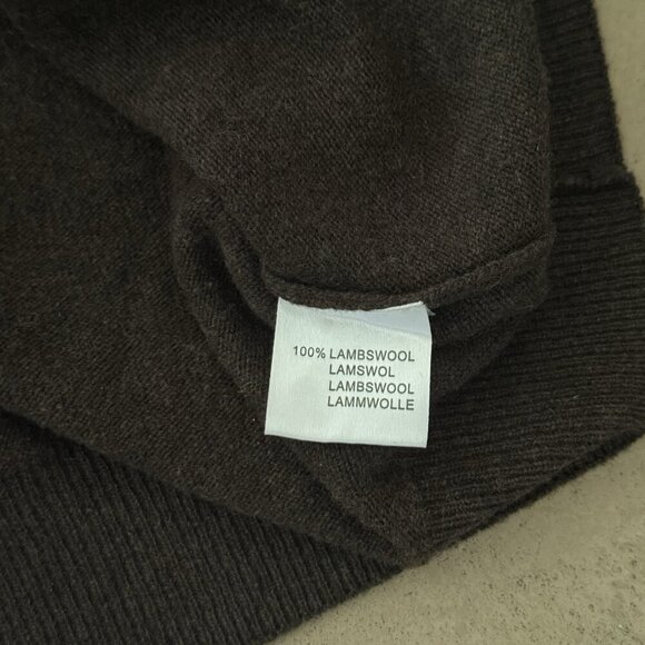 Stanfield Men’s Sweater Size L Brown 100% Lambswool V-Neck Pullover - Picture 6 of 7